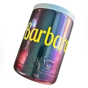 EUC SWIG Can Cooler -Iridescent Purple Personalized “Barbara” Keep Drinks Cold